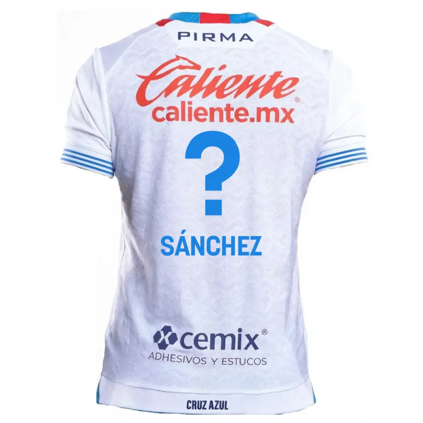 Danxen Kid Jorge Sánchez #0 White Blue Away Jersey 2024/25 T-Shirt