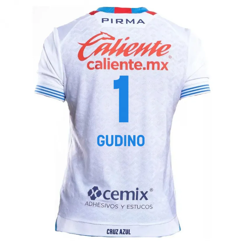 Danxen Kid Andrés Gudiño #1 White Blue Away Jersey 2024/25 T-Shirt