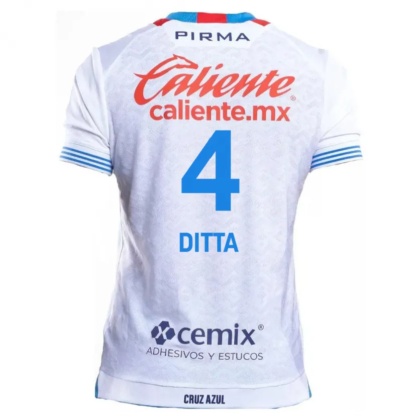 Danxen Kid Willer Ditta #4 White Blue Away Jersey 2024/25 T-Shirt