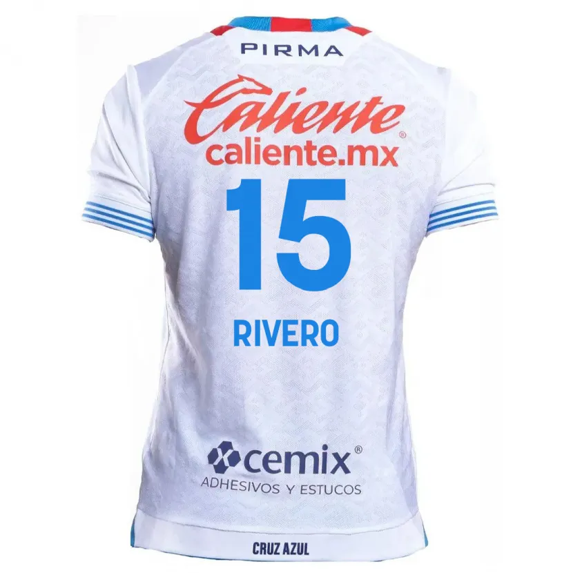 Danxen Kid Ignacio Rivero #15 White Blue Away Jersey 2024/25 T-Shirt