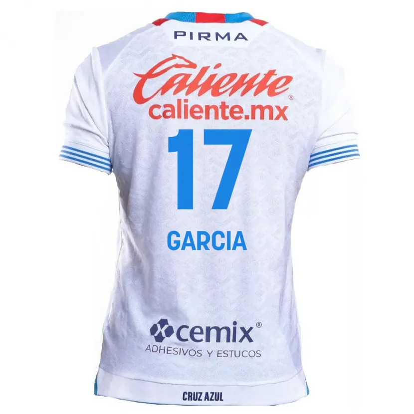 Danxen Kid Amaury García #17 White Blue Away Jersey 2024/25 T-Shirt