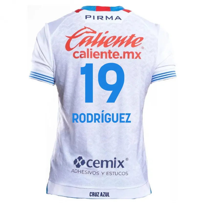 Danxen Kid Carlos Rodríguez #19 White Blue Away Jersey 2024/25 T-Shirt