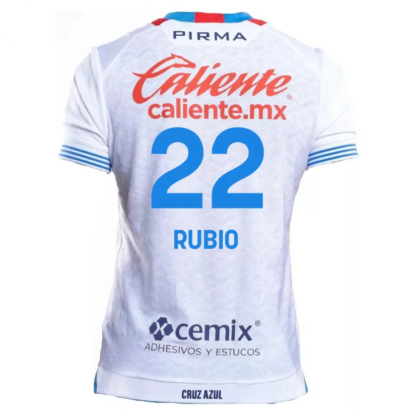 Danxen Kid Raymundo Rubio #22 White Blue Away Jersey 2024/25 T-Shirt