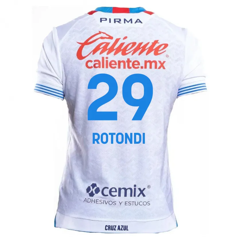 Danxen Kid Carlos Rotondi #29 White Blue Away Jersey 2024/25 T-Shirt