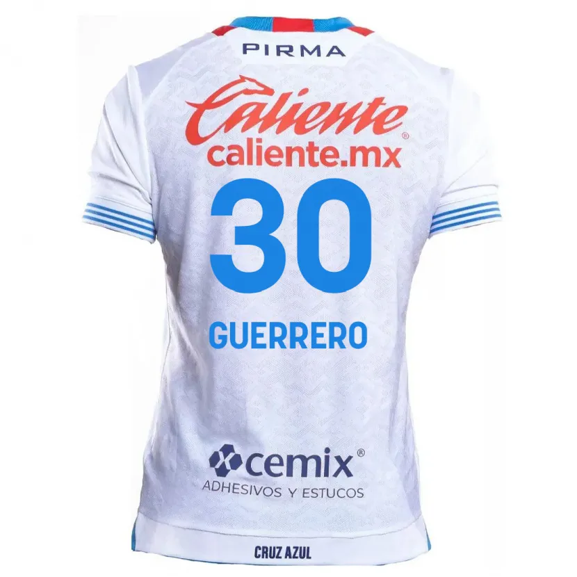 Danxen Kid Rafael Guerrero #30 White Blue Away Jersey 2024/25 T-Shirt