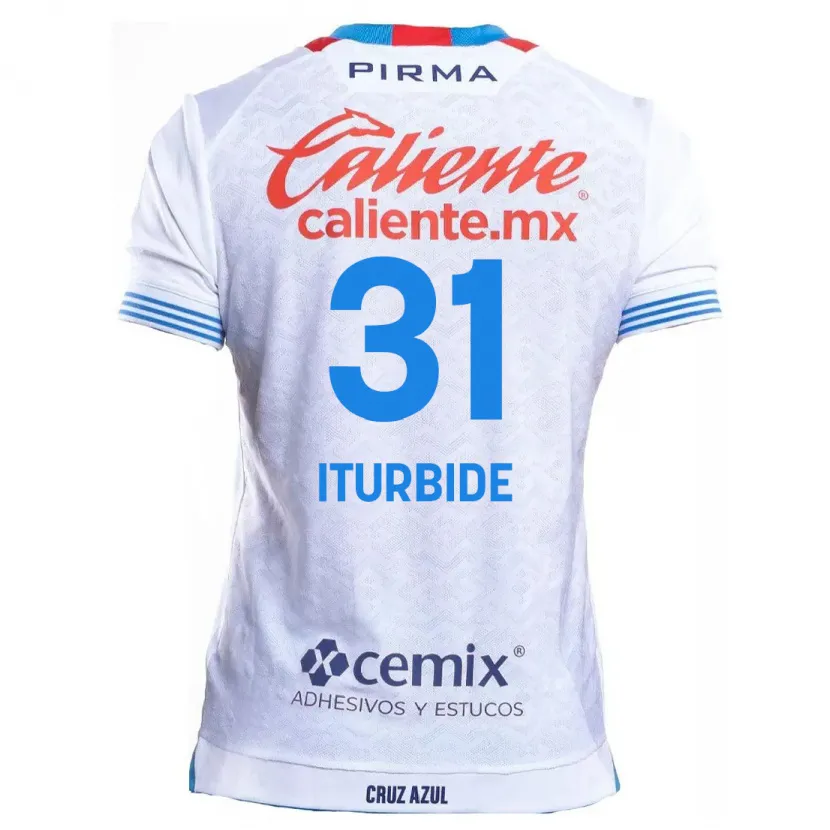 Danxen Kid Luis Iturbide #31 White Blue Away Jersey 2024/25 T-Shirt