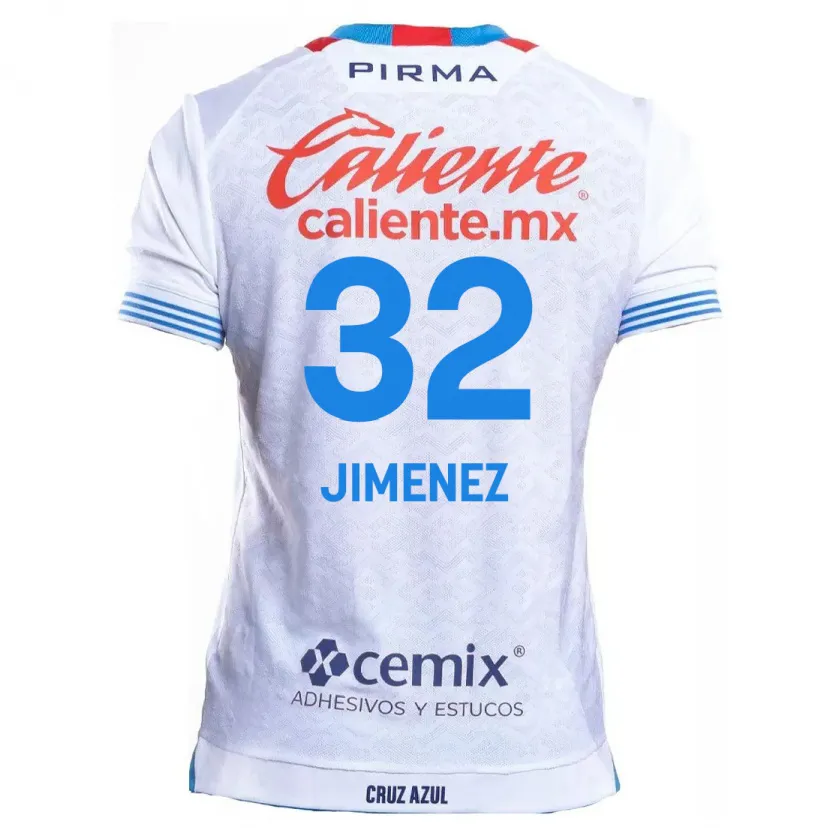 Danxen Kid Cristian Jiménez #32 White Blue Away Jersey 2024/25 T-Shirt