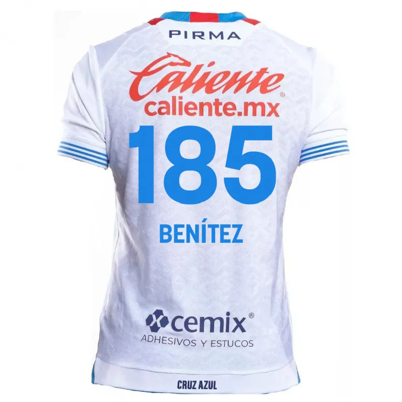 Danxen Kid Cristopher Benítez #185 White Blue Away Jersey 2024/25 T-Shirt