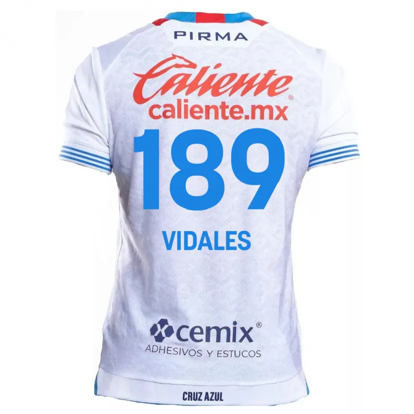 Danxen Kid Álvaro Vidales #189 White Blue Away Jersey 2024/25 T-Shirt