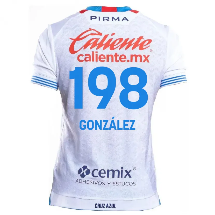 Danxen Kid Kenneth González #198 White Blue Away Jersey 2024/25 T-Shirt