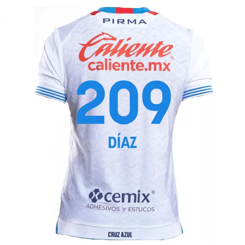 Danxen Kid Josué Díaz #209 White Blue Away Jersey 2024/25 T-Shirt