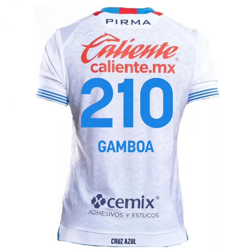 Danxen Kid Bryan Gamboa #210 White Blue Away Jersey 2024/25 T-Shirt