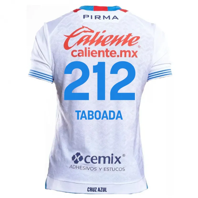 Danxen Kid Víctor Taboada #212 White Blue Away Jersey 2024/25 T-Shirt