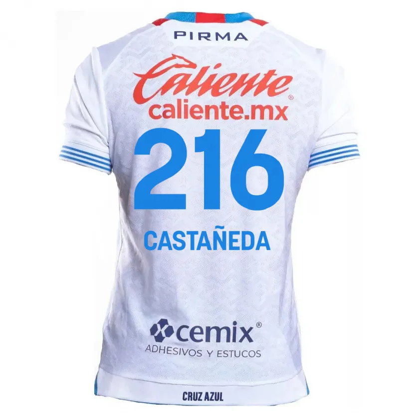 Danxen Kid Ian Castañeda #216 White Blue Away Jersey 2024/25 T-Shirt