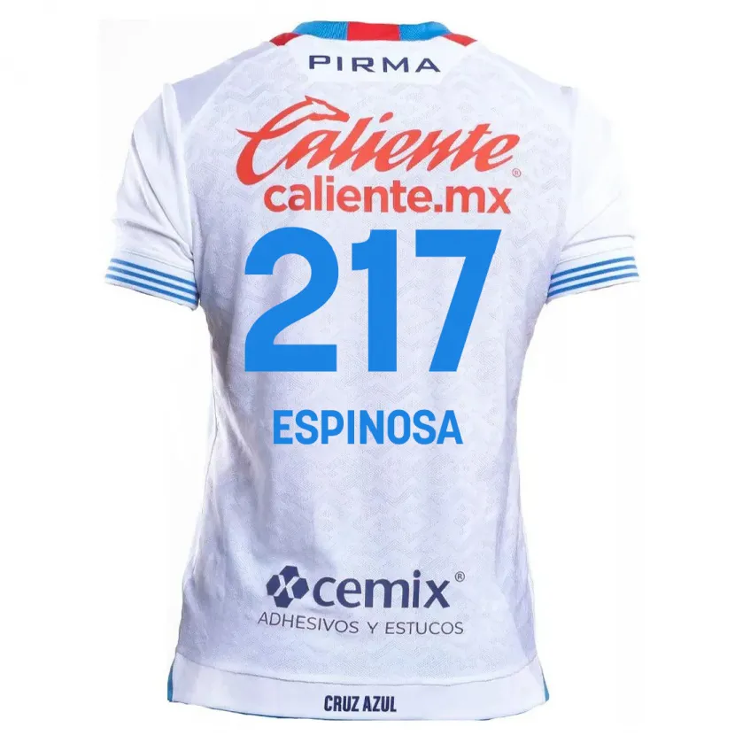 Danxen Kid Samuel Espinosa #217 White Blue Away Jersey 2024/25 T-Shirt