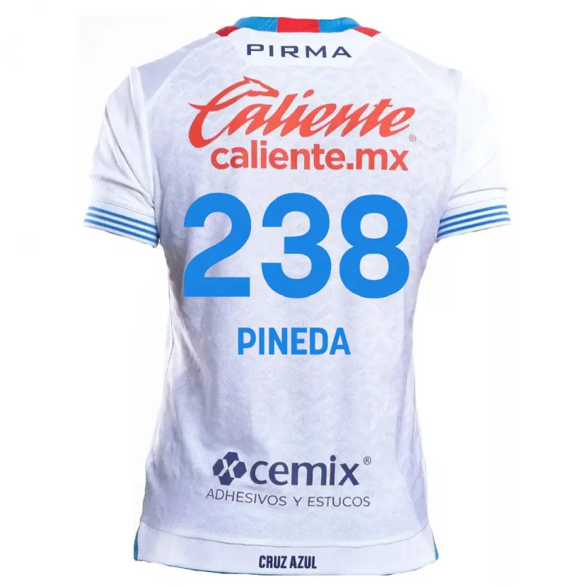 Danxen Kid Zadiel Pineda #238 White Blue Away Jersey 2024/25 T-Shirt