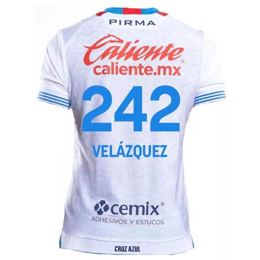 Danxen Kid Karol Velázquez #242 White Blue Away Jersey 2024/25 T-Shirt