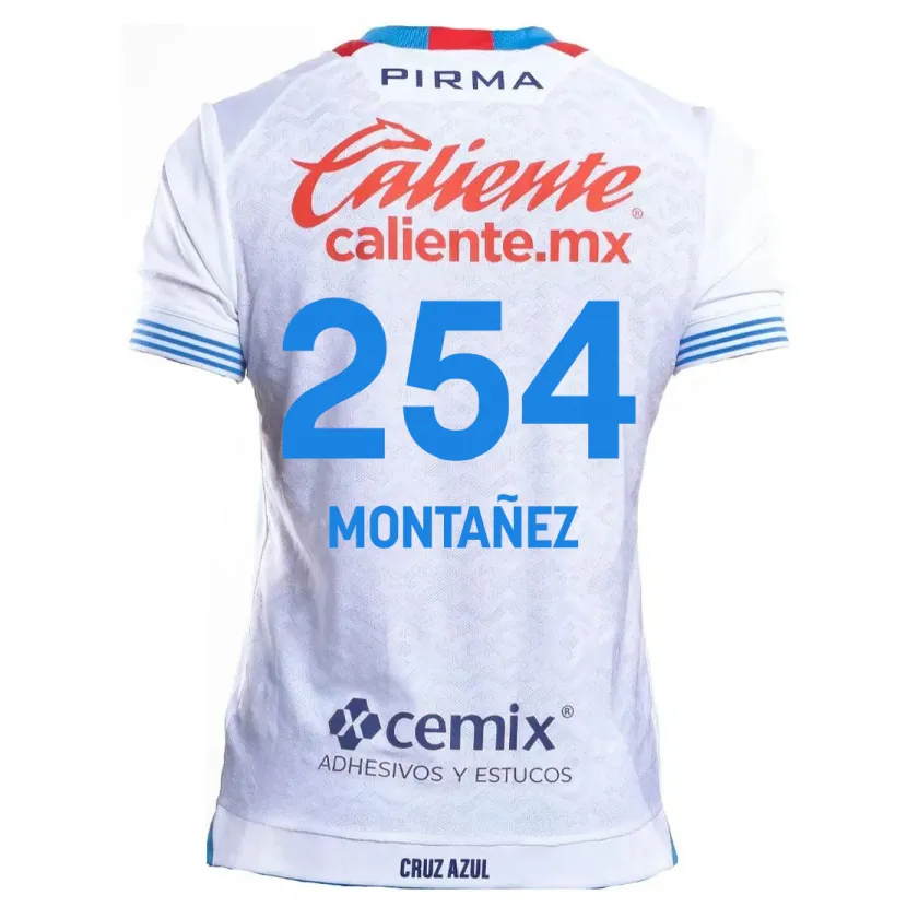 Danxen Kid Humberto Montañez #254 White Blue Away Jersey 2024/25 T-Shirt