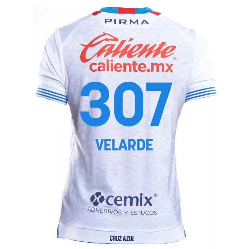 Danxen Kid Juan Velarde #307 White Blue Away Jersey 2024/25 T-Shirt