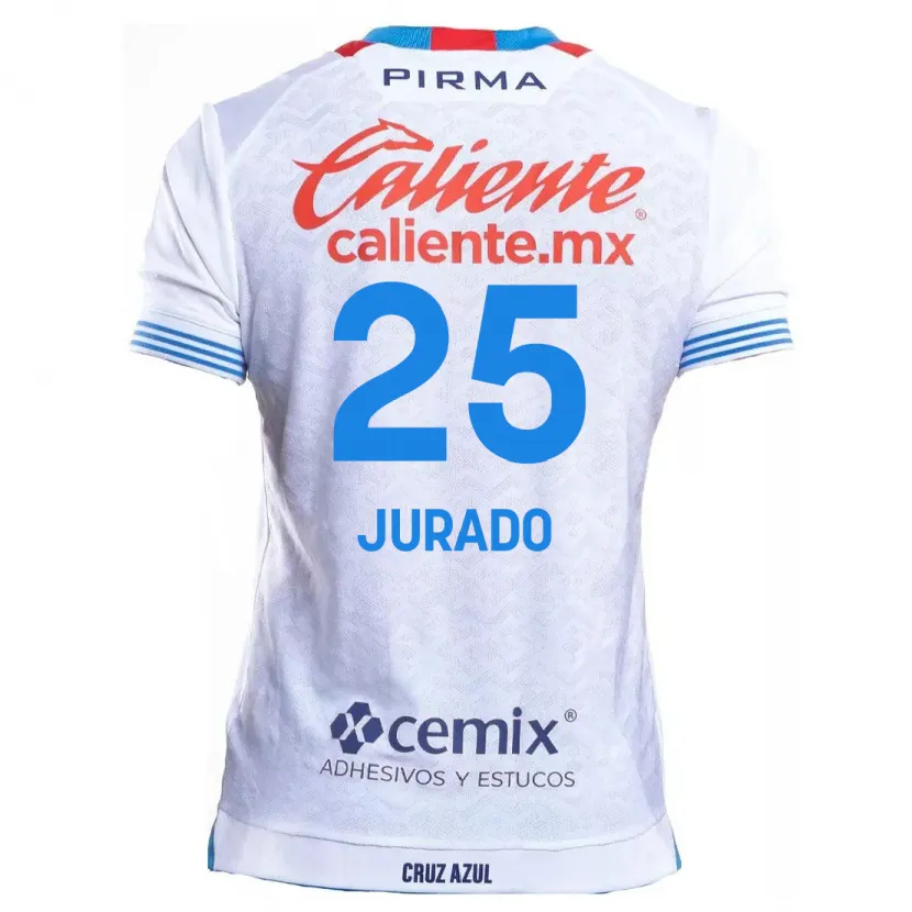 Danxen Kid Sebastián Jurado #25 White Blue Away Jersey 2024/25 T-Shirt