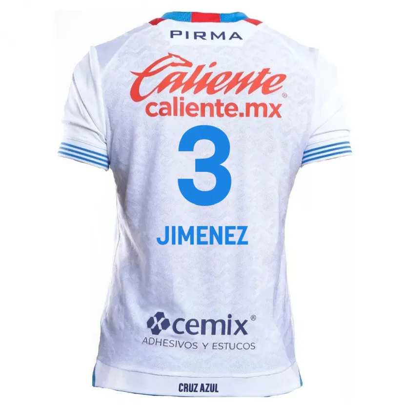 Danxen Kid Jaiber Jimenez #3 White Blue Away Jersey 2024/25 T-Shirt