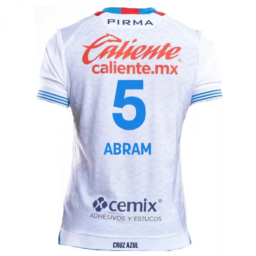 Danxen Kid Luis Abram #5 White Blue Away Jersey 2024/25 T-Shirt