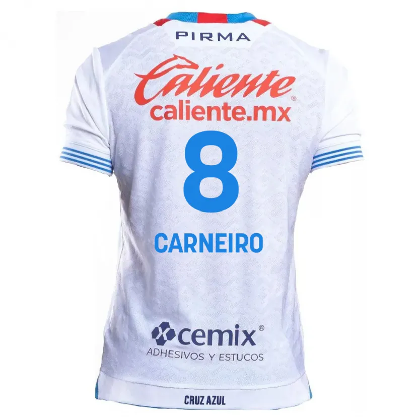 Danxen Kid Gonzalo Carneiro #8 White Blue Away Jersey 2024/25 T-Shirt