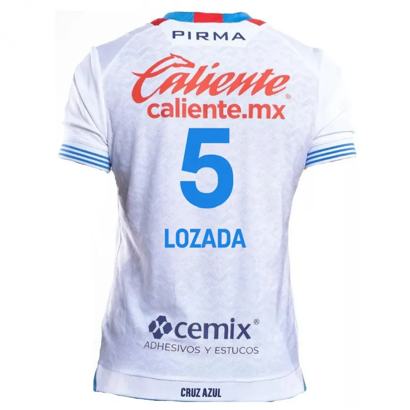 Danxen Kid Ana Lozada #5 White Blue Away Jersey 2024/25 T-Shirt