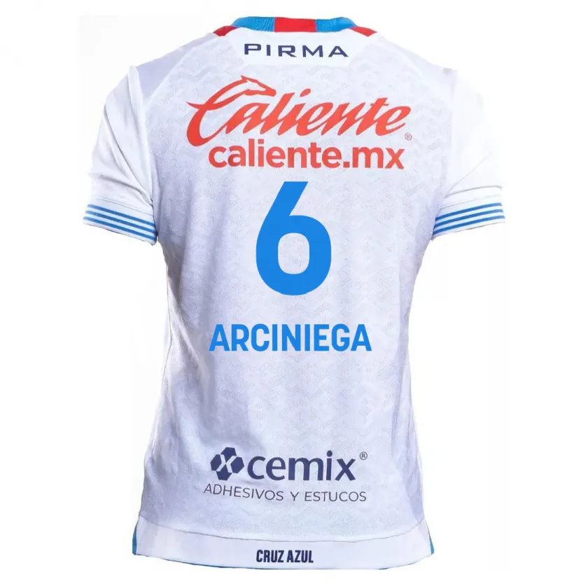 Danxen Kid Mirelle Arciniega #6 White Blue Away Jersey 2024/25 T-Shirt