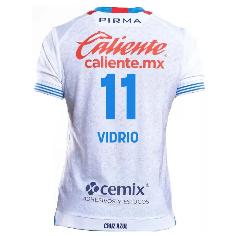 Danxen Kid Nailea Vidrio #11 White Blue Away Jersey 2024/25 T-Shirt