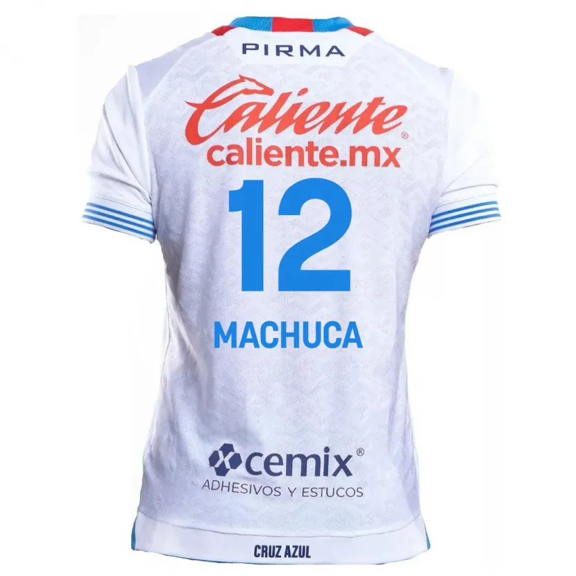 Danxen Kid Gabriela Machuca #12 White Blue Away Jersey 2024/25 T-Shirt