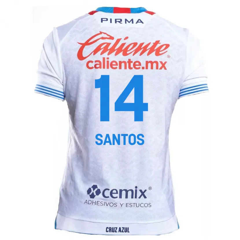 Danxen Kid Eleisa Santos #14 White Blue Away Jersey 2024/25 T-Shirt