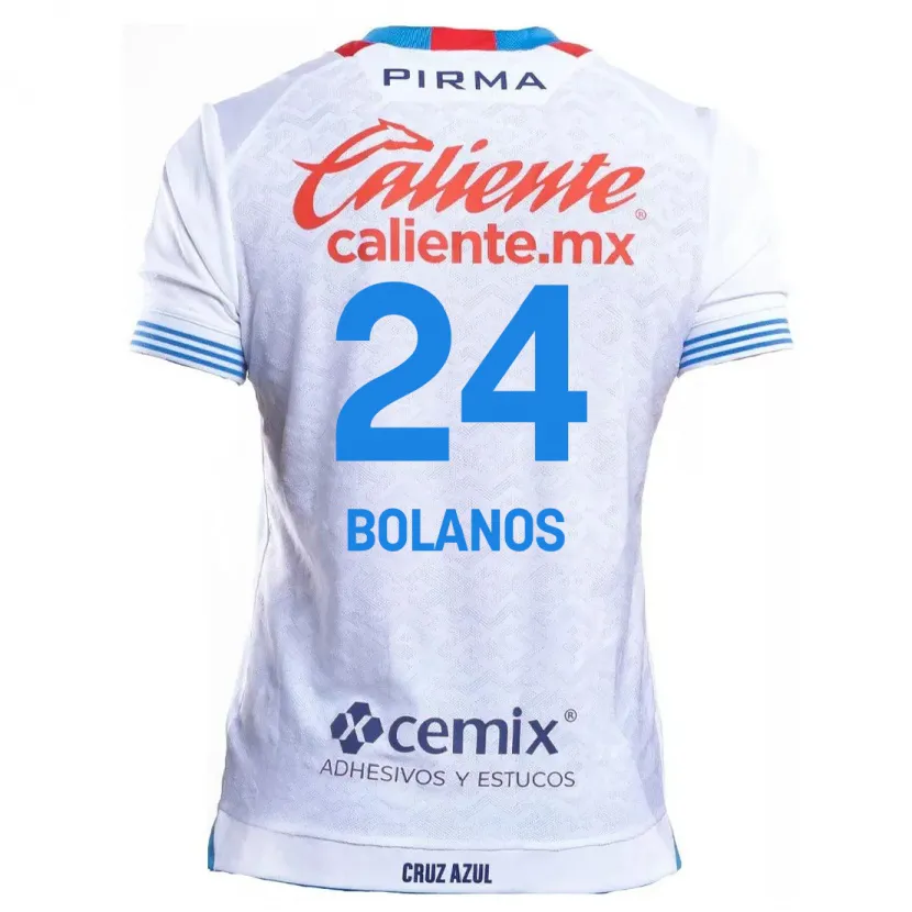 Danxen Kid Jatziry Bolanos #24 White Blue Away Jersey 2024/25 T-Shirt