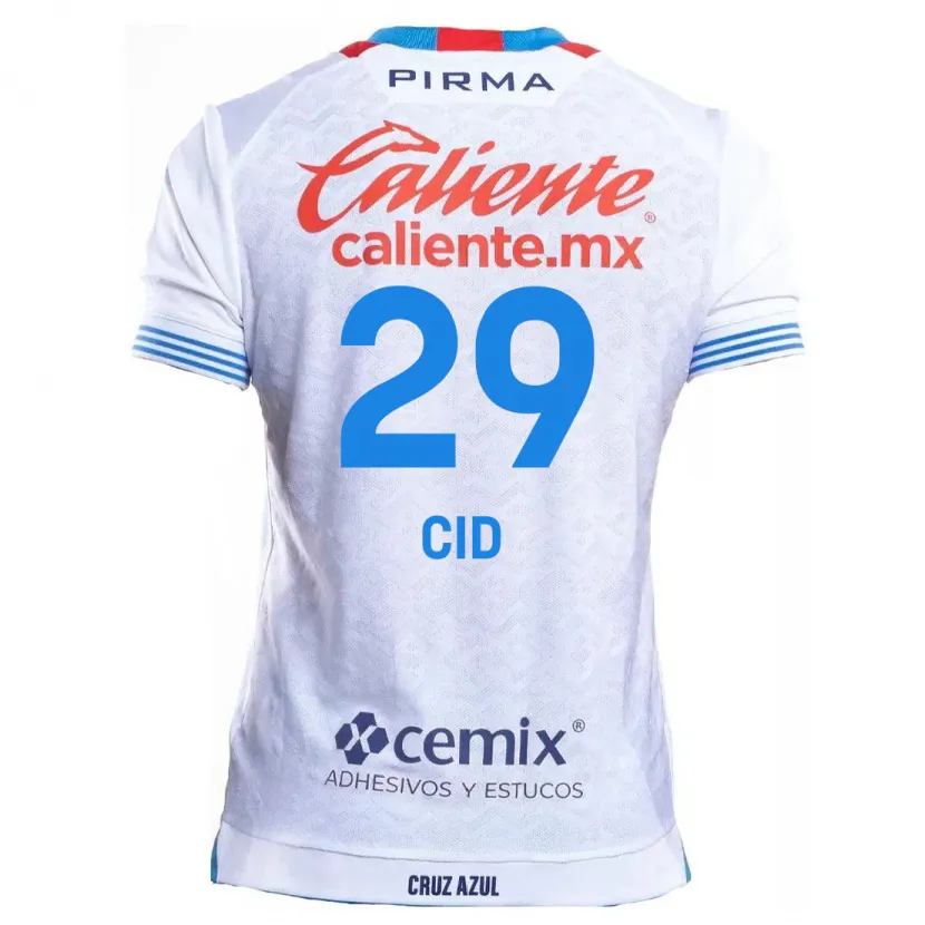 Danxen Kid Claudia Cid #29 White Blue Away Jersey 2024/25 T-Shirt