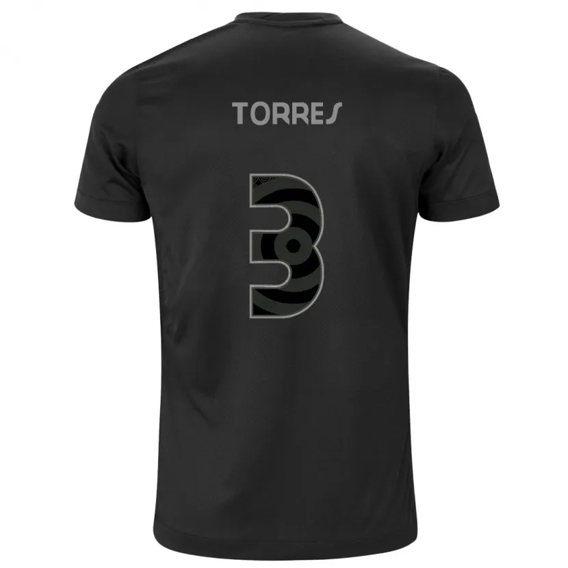 Danxen Kid Félix Torres #3 Black Away Jersey 2024/25 T-Shirt