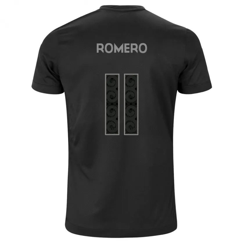 Danxen Kid Ángel Romero #11 Black Away Jersey 2024/25 T-Shirt