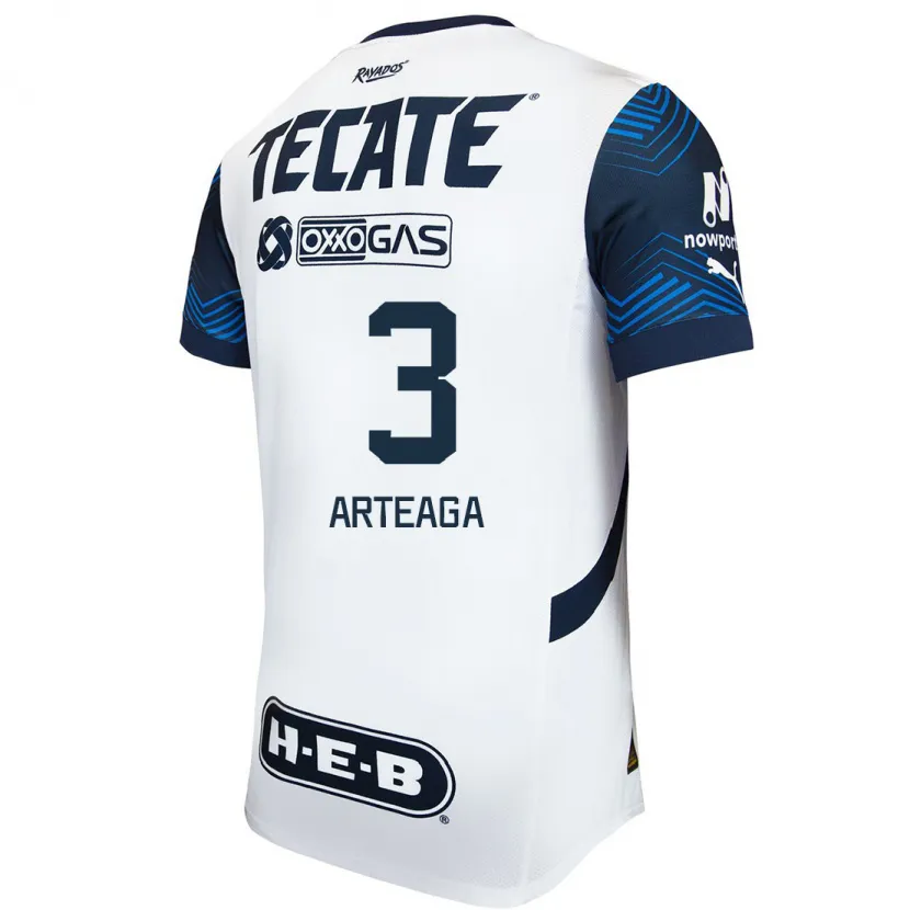 Danxen Kid Gerardo Arteaga #3 White Blue Away Jersey 2024/25 T-Shirt