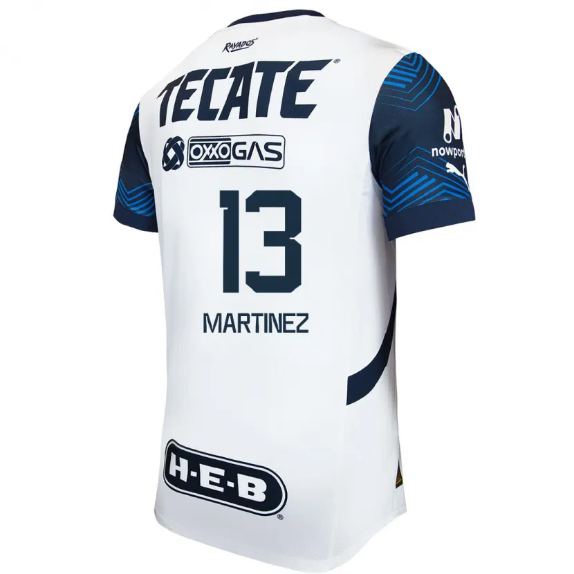 Danxen Kid Jaziel Martínez #13 White Blue Away Jersey 2024/25 T-Shirt