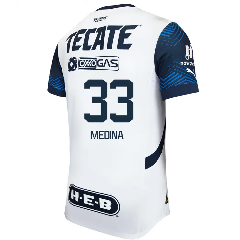 Danxen Kid Stefan Medina #33 White Blue Away Jersey 2024/25 T-Shirt