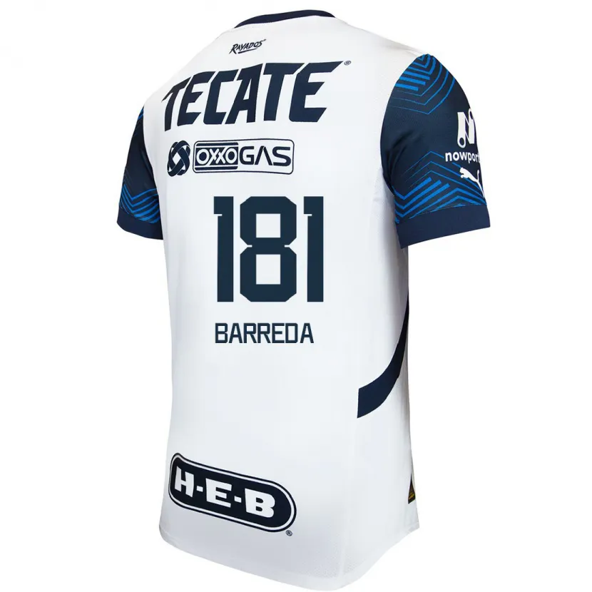 Danxen Kid Dimas Barreda #181 White Blue Away Jersey 2024/25 T-Shirt