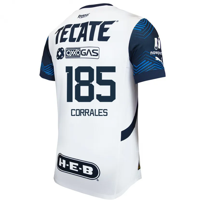 Danxen Kid Ángel Corrales #185 White Blue Away Jersey 2024/25 T-Shirt