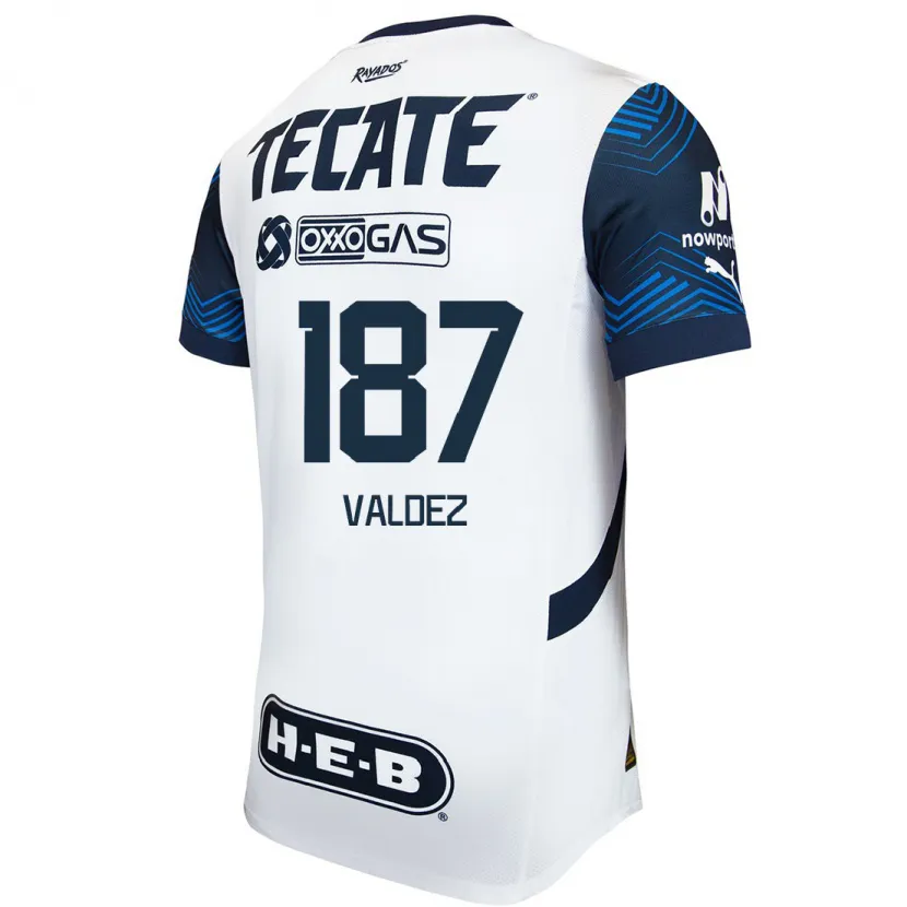 Danxen Kid Érick Valdez #187 White Blue Away Jersey 2024/25 T-Shirt