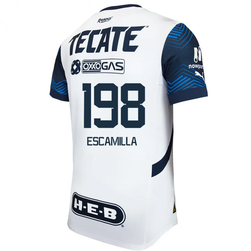 Danxen Kid Diego Escamilla #198 White Blue Away Jersey 2024/25 T-Shirt