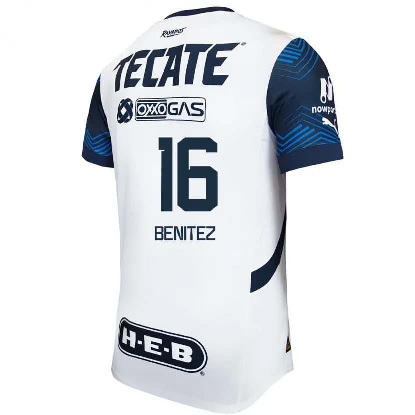 Danxen Kid Xanic Benitez #16 White Blue Away Jersey 2024/25 T-Shirt