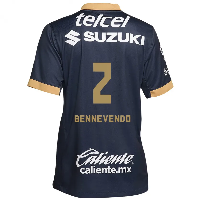 Danxen Kid Pablo Bennevendo #2 Obsidian Gold White Away Jersey 2024/25 T-Shirt