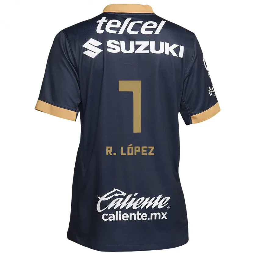 Danxen Kid Rodrigo López #7 Obsidian Gold White Away Jersey 2024/25 T-Shirt