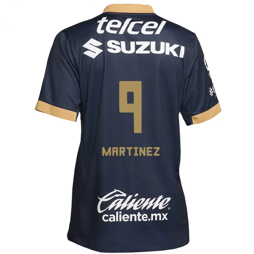 Danxen Kid Guillermo Martínez #9 Obsidian Gold White Away Jersey 2024/25 T-Shirt