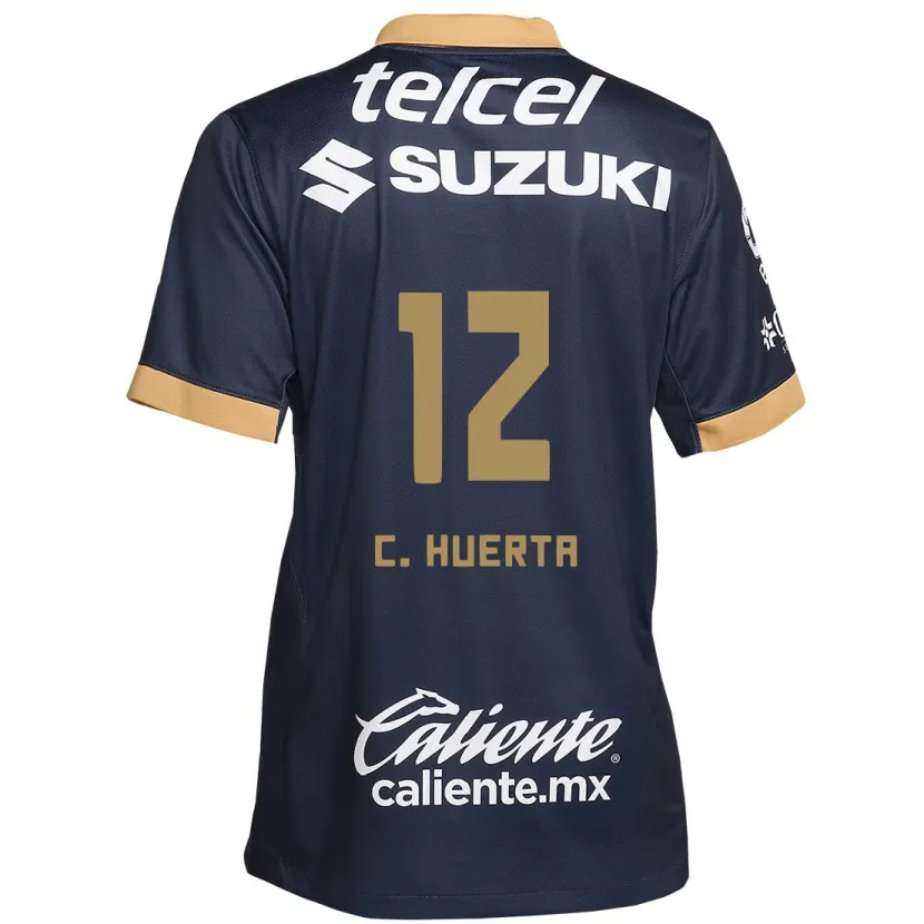 Danxen Kid César Huerta #12 Obsidian Gold White Away Jersey 2024/25 T-Shirt