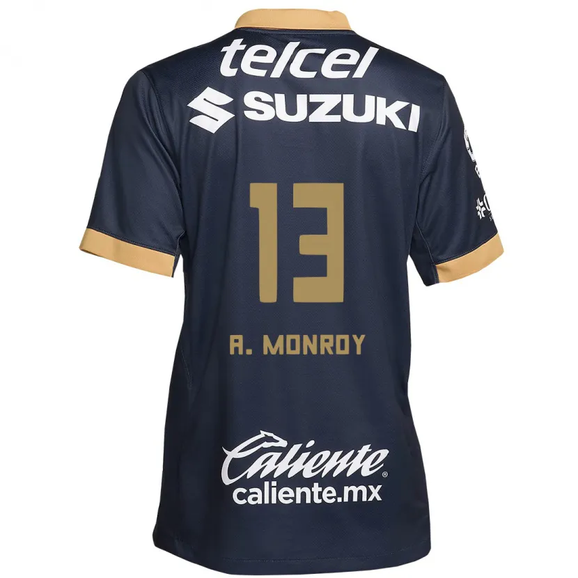 Danxen Kid Pablo Monroy #13 Obsidian Gold White Away Jersey 2024/25 T-Shirt