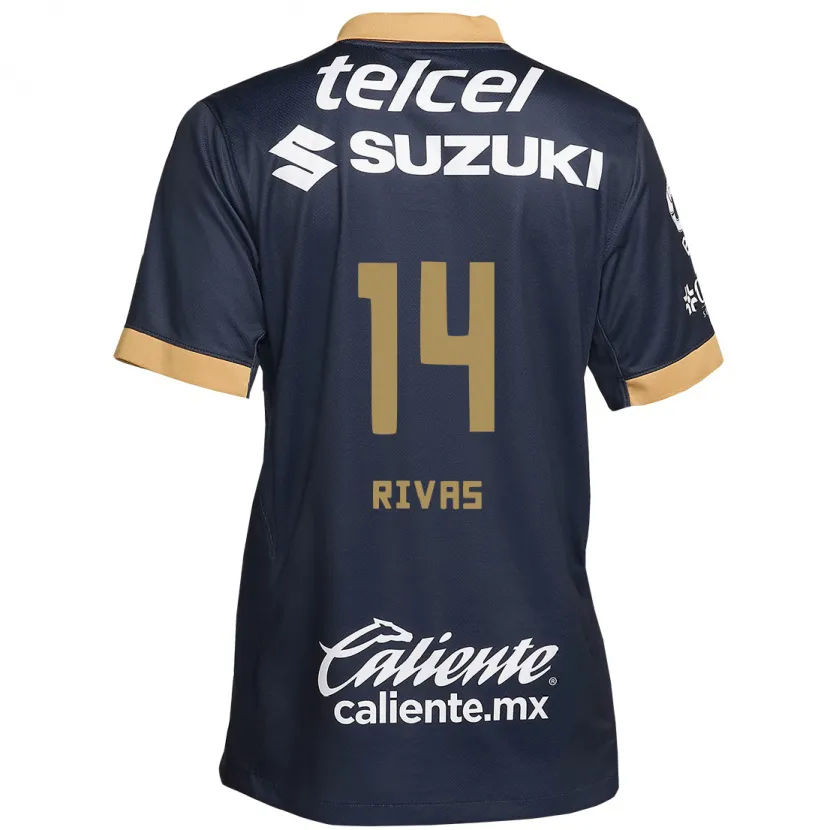 Danxen Kid Jesús Rivas #14 Obsidian Gold White Away Jersey 2024/25 T-Shirt